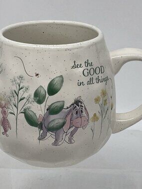 Winnie The Pooh Disney SEE THE GOOD IN THINGS Mug Eeyore Tigger Piglet Pooh EUC